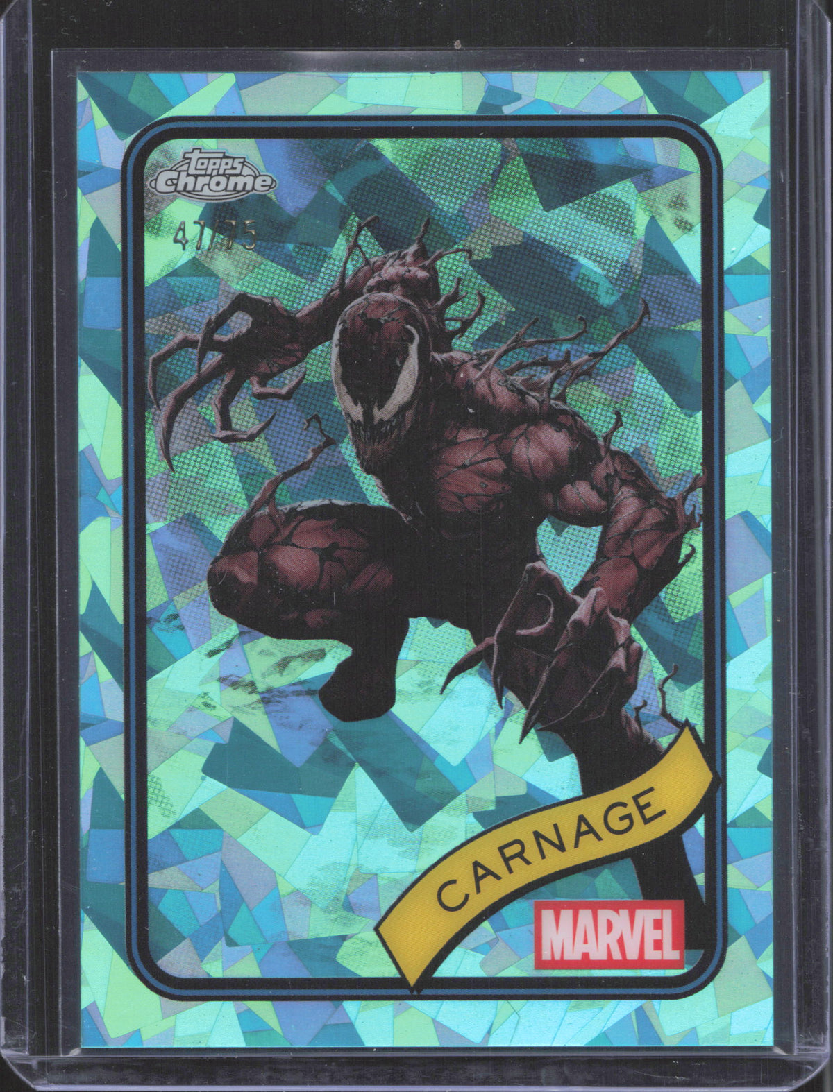 2025 Topps Chrome Sapphire Edition Marvel Carnage #173 Aqua Sapphire 47/75