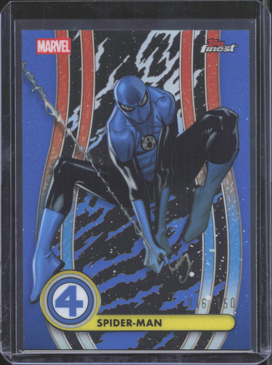 2026 Topps FInest Marvel Comics Spider Man 41 Blue Refractor 16/150