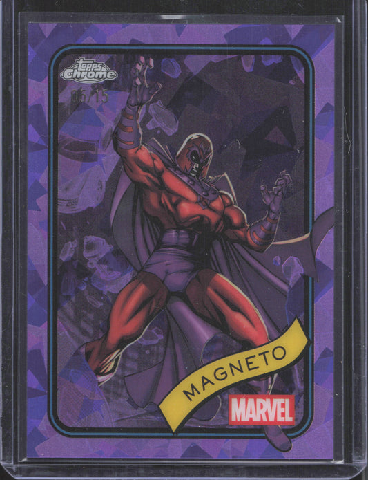 2025 Topps Chrome Marvel Magneto #169 Purple Sapphire 5/15