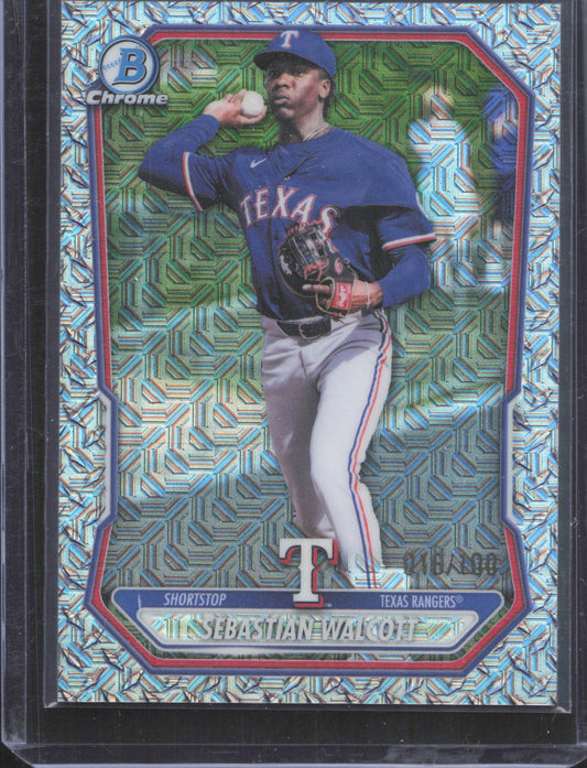 2026 Bowman Chrome Sebastian Walcott #BCP-231 Prospects Mojo 16/100