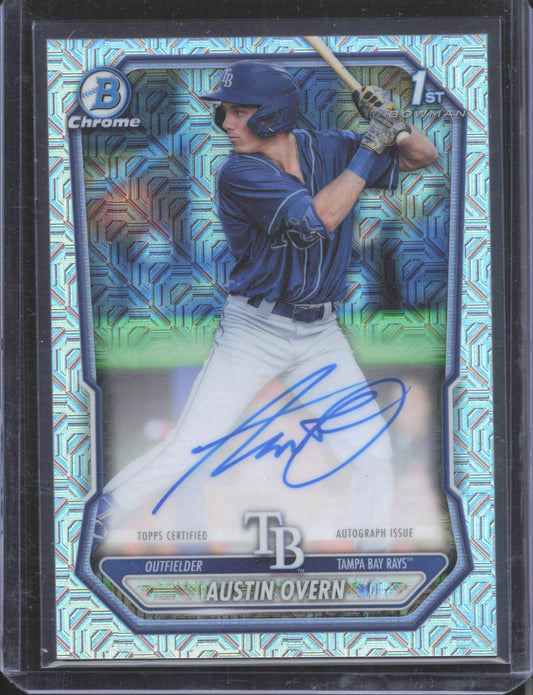 2026 Bowman Chrome Austin Overn #CPA-AO Prospect Autographs Blue Ink