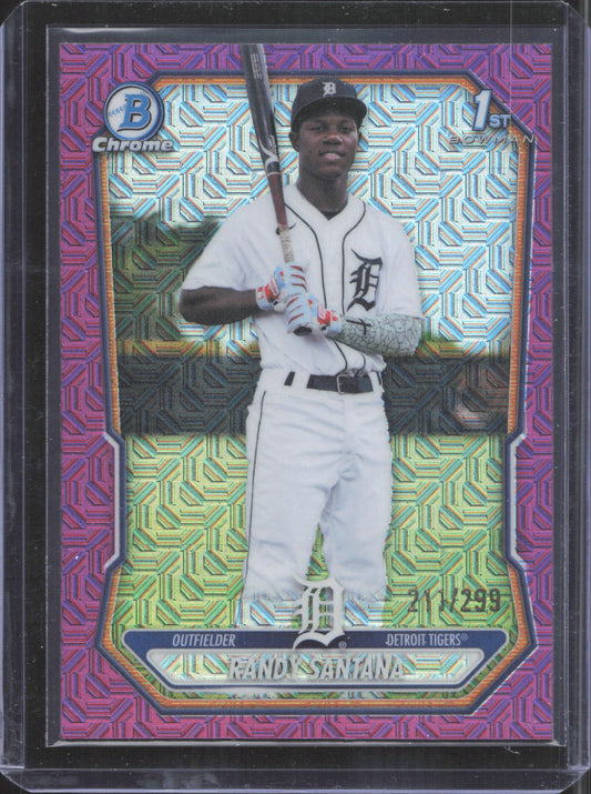2026 Bowman Chrome Randy Santana #BCP-175 Prospects Fuchsia Geometric 211/299