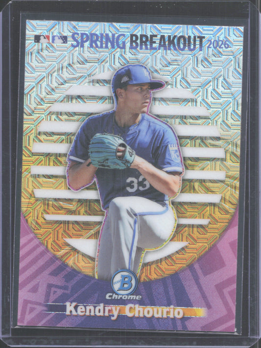 2026 Bowman Chrome Kendry Chourio #SB-24 Spring Breakout 2026 Mojo Refractor