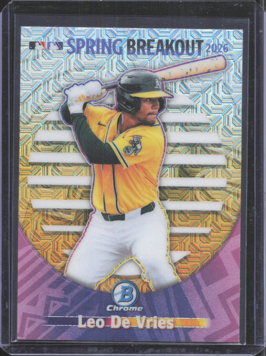 2026 Bowman Chrome Leo De Vries #SB-3 Spring Breakout 2026 Mojo Refractor