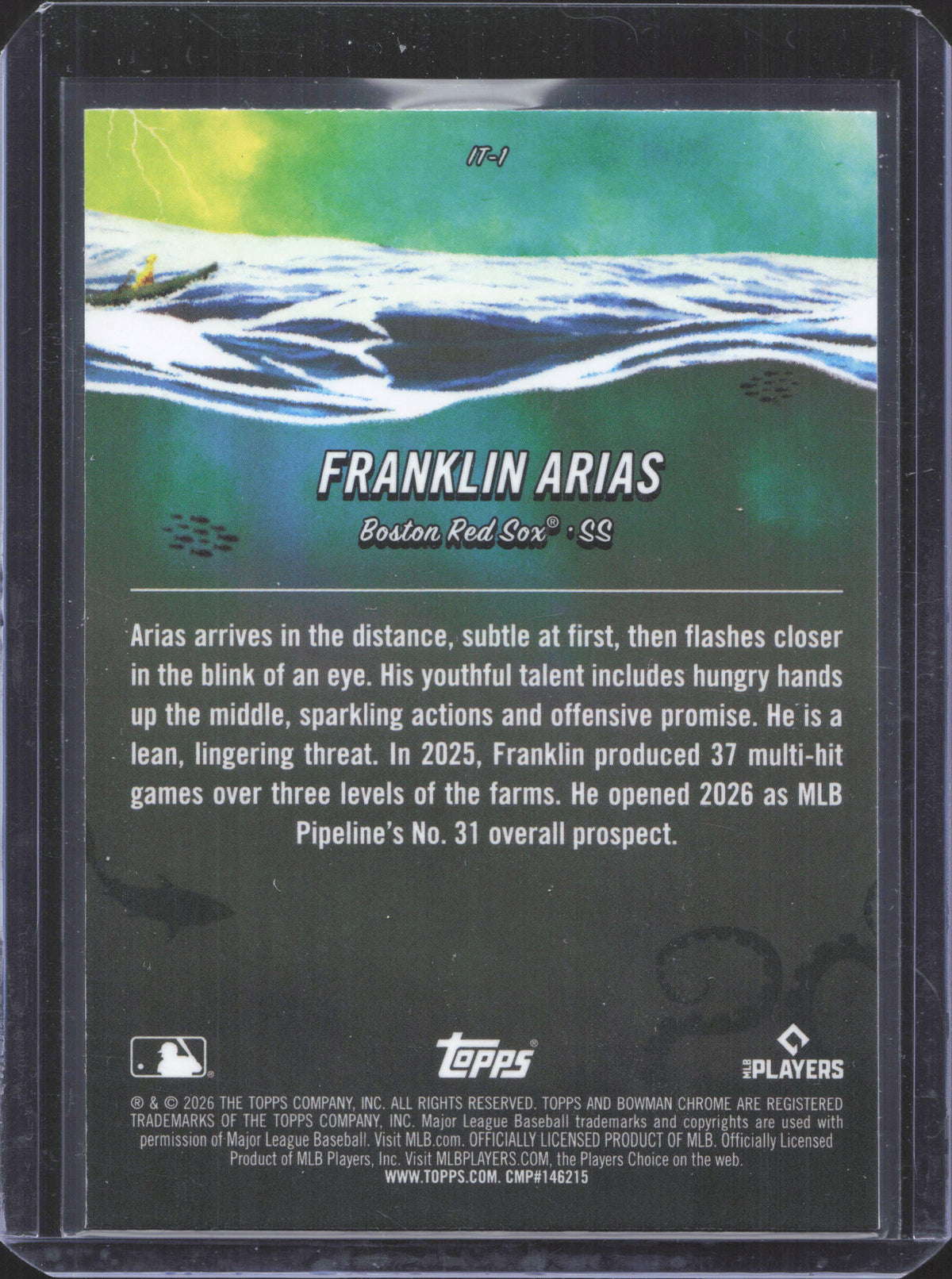 2026 Bowman Chrome Franklin Arias #IT-1 It Came to the League
