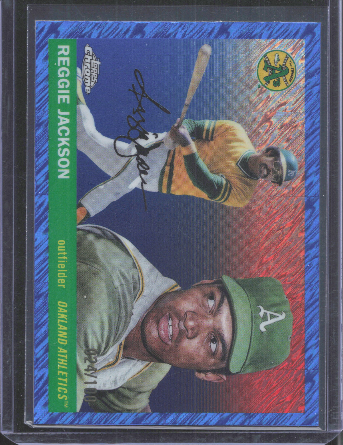 2025 Topps Chrome Platinum Anniv Reggie Jackson #337 Blue Shimmer Refractor