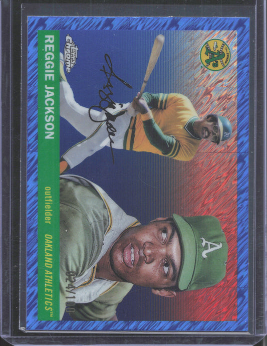 2025 Topps Chrome Platinum Anniv Reggie Jackson #337 Blue Shimmer Refractor