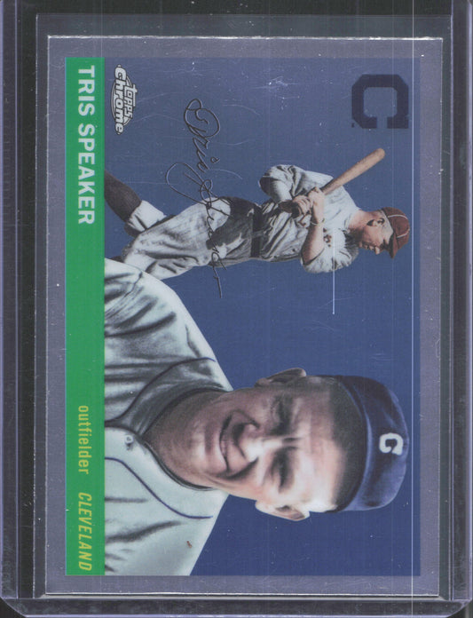 2025 Topps Chrome Platinum Anniversary Tris Speaker #438 Refractor
