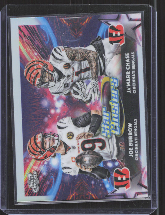 2025 Topps Chrome Cosmic Joe Burrow / Ja'Marr Chase #SC-7 Star Clusters