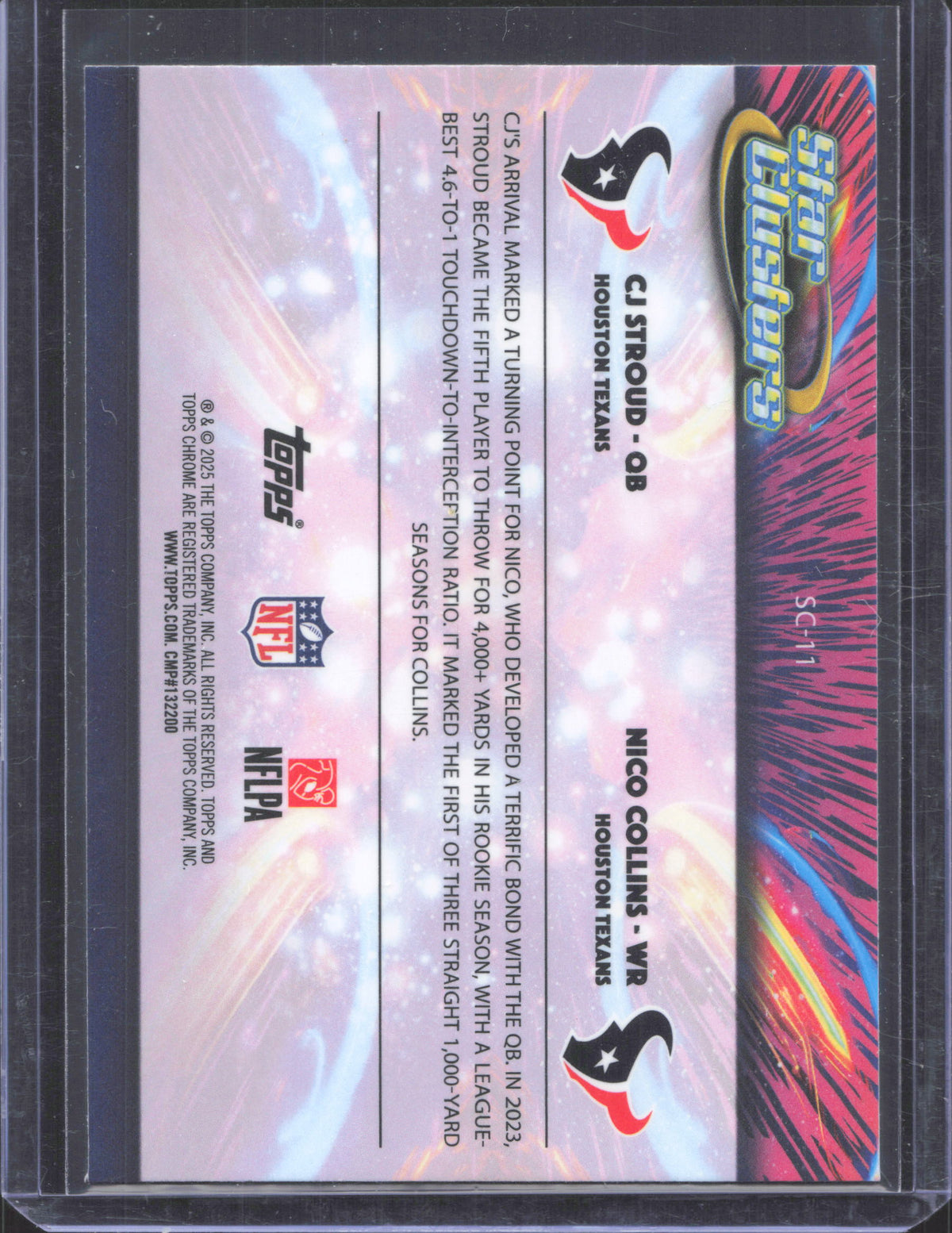 2025 Topps Chrome Cosmic Nico Collins / CJ Stroud #SC-11 Star Clusters