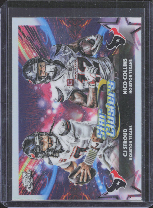 2025 Topps Chrome Cosmic Nico Collins / CJ Stroud #SC-11 Star Clusters