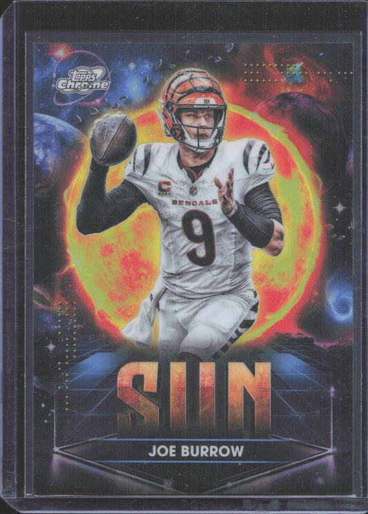 2025 Topps Chrome Cosmic Joe Burrow #PPSU-JB Planetary Pursuit Sun
