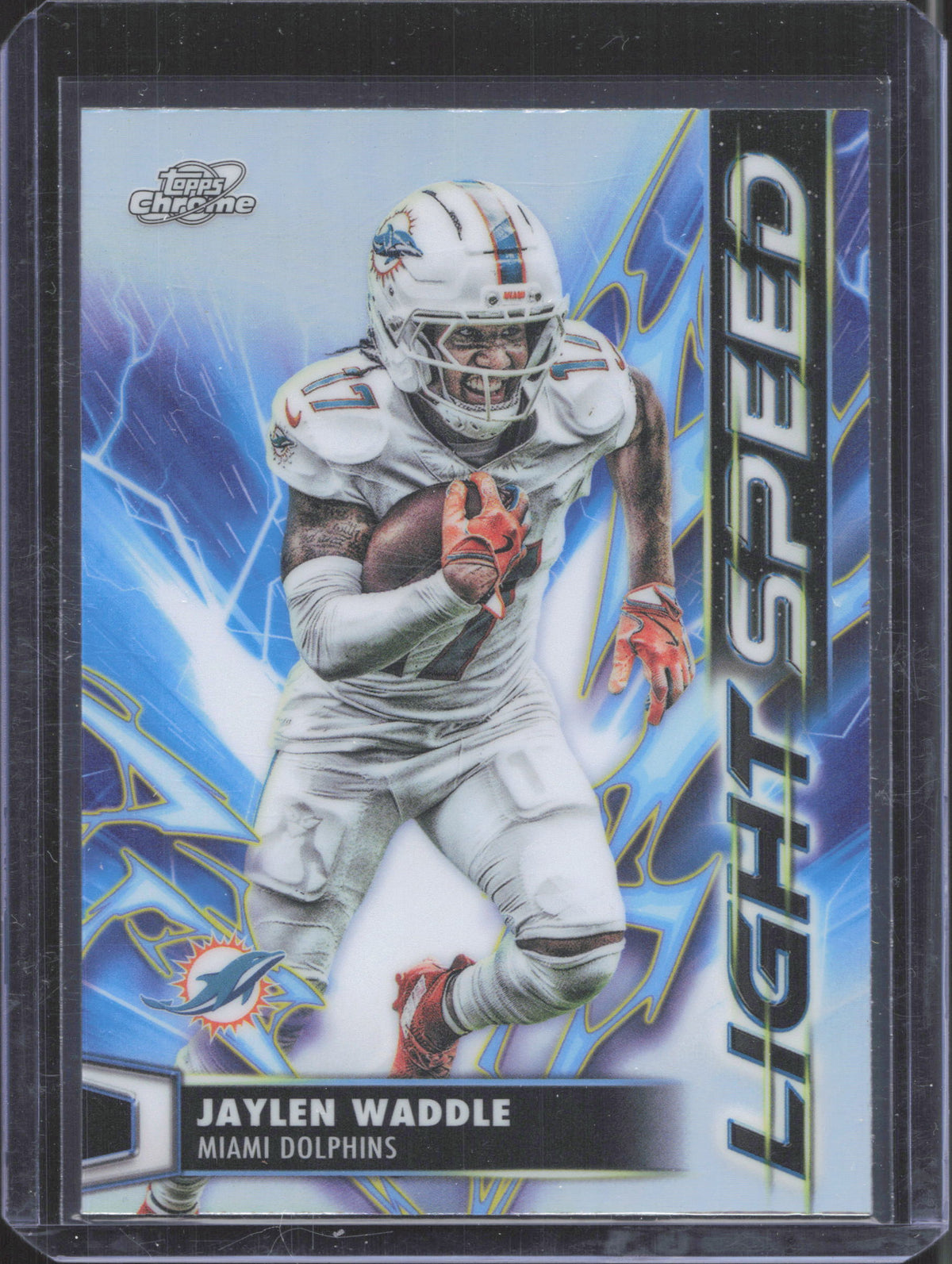 2025 Topps Chrome Cosmic Jaylen Waddle #LS-31 Light Speed