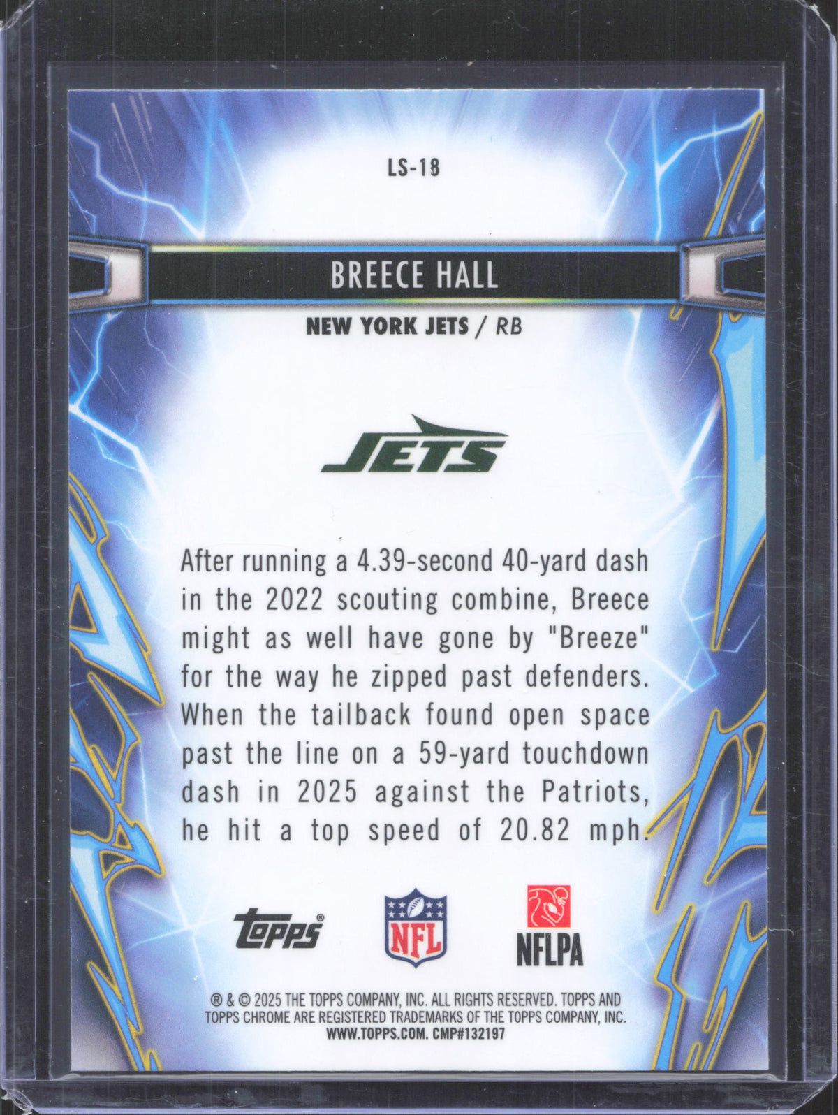 2025 Topps Chrome Cosmic Breece Hall #LS-18 Light Speed