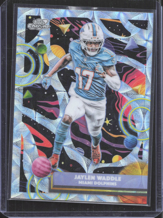 2025 Topps Chrome Cosmic Jaylen Waddle #61 Nucleus Refractor