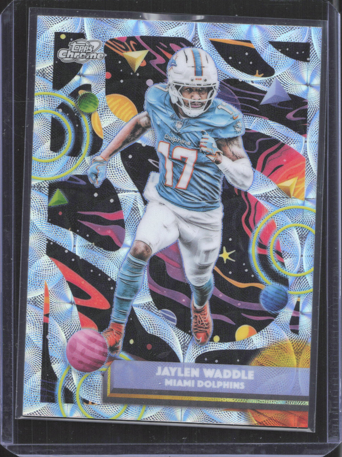 2025 Topps Chrome Cosmic Jaylen Waddle #61 Nucleus Refractor