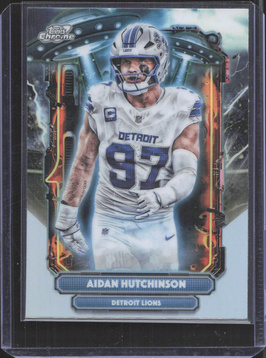 2025 Topps Chrome Cosmic Aidan Hutchinson #ET-19 Extraterrestrial Talent
