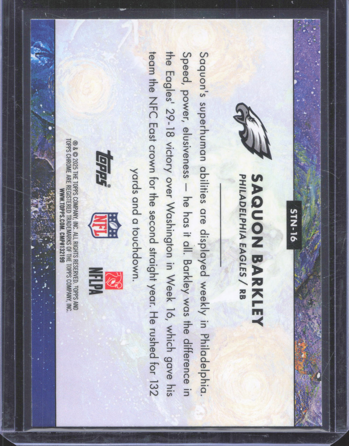 2025 Topps Chrome Cosmic Saquon Barkley #STN-16 Stars in the Night