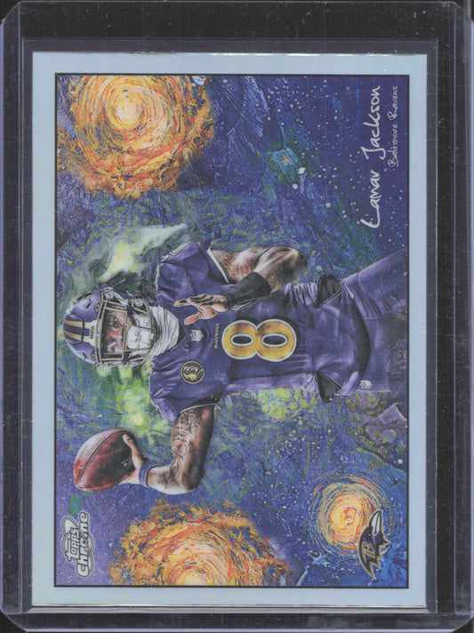 Topps 2025 Topps Chrome Cosmic Lamar Jackson #STN-11 Stars in the Night