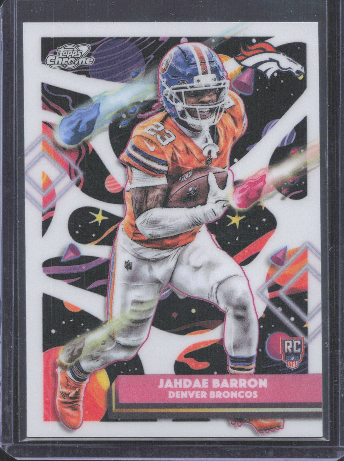 2025 Topps Chrome Cosmic Jahdae Barron #131 White Hole Refractor