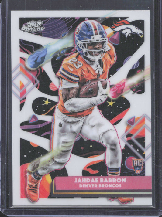 2025 Topps Chrome Cosmic Jahdae Barron #131 White Hole Refractor