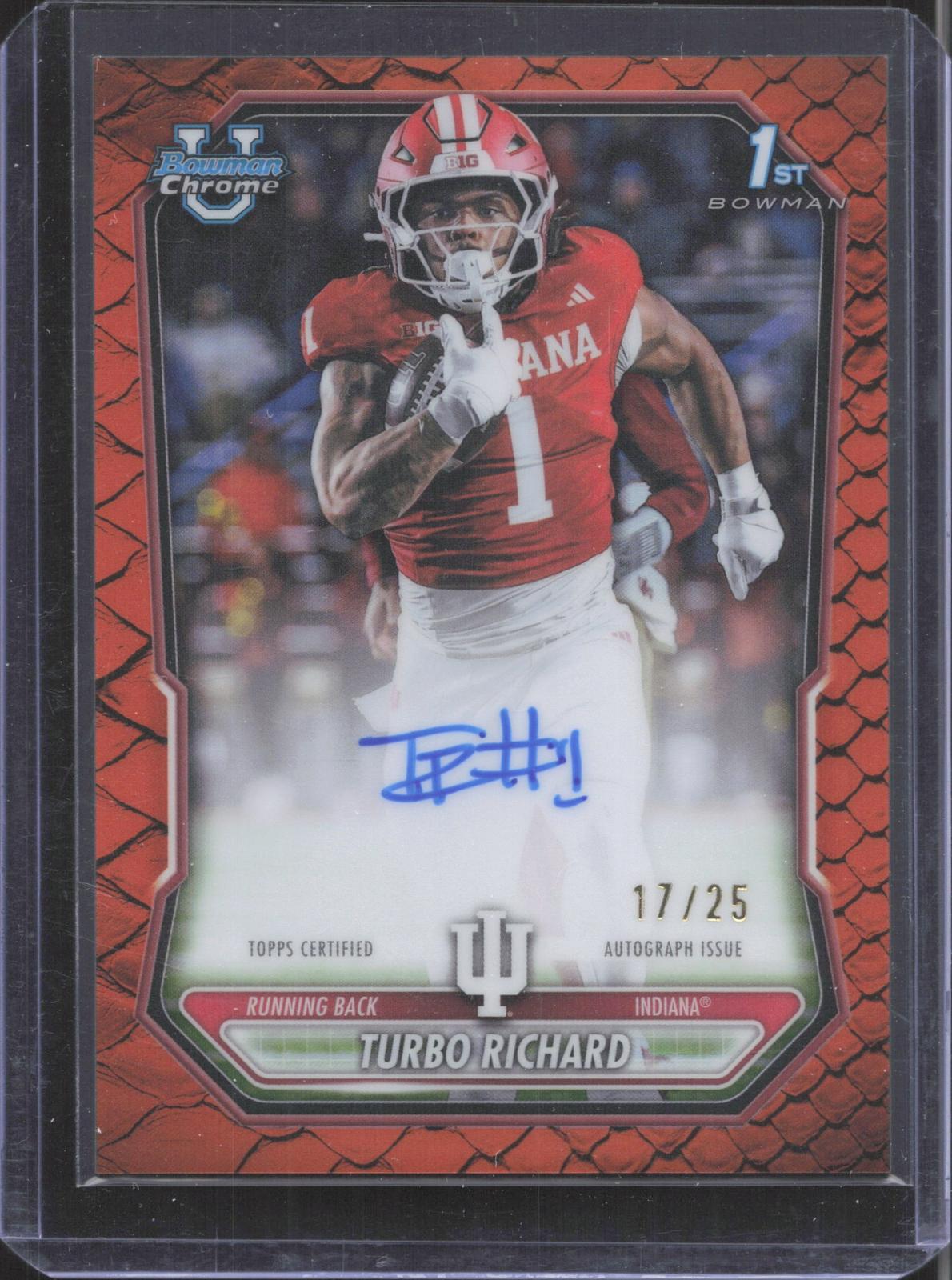 #BCPA-TR Turbo Richards 1st 2026 Bowman Football Auto 17/25
