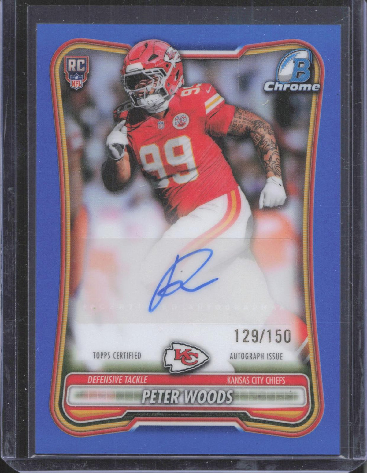 #BCRA-PW Peter Woods 2026 Bowman Football 129/150
