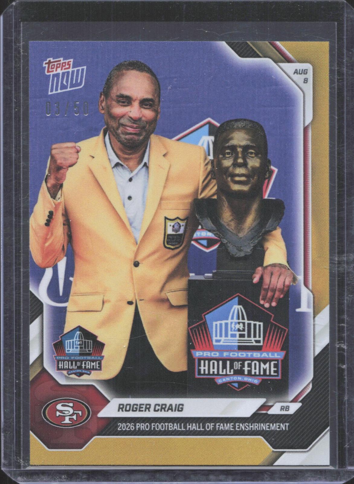 2026 Topps Now Offseason Roger Craig #OS2 3/50