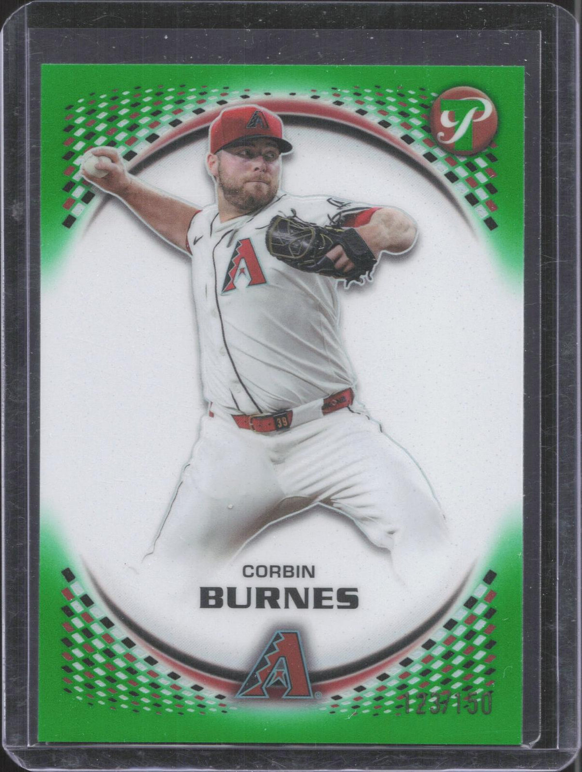 2026 Topps Pristine Corbin Burnes #124 Green Refractor 123/150