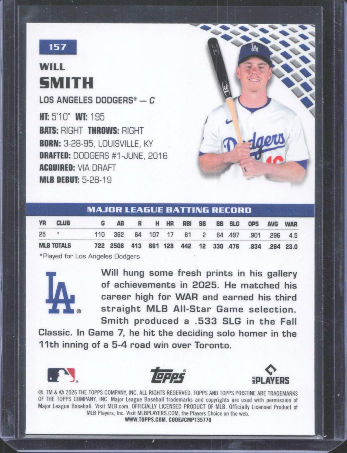 2026 Topps Pristine Will Smith #157