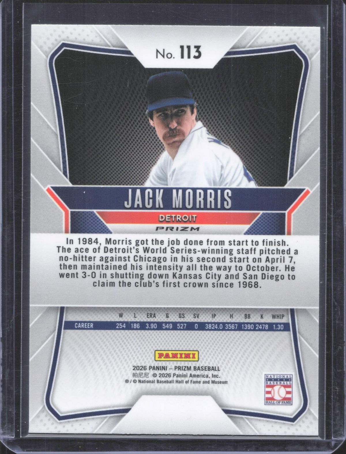 Prizm 2026 Panini Prizm Jack Morris #113
