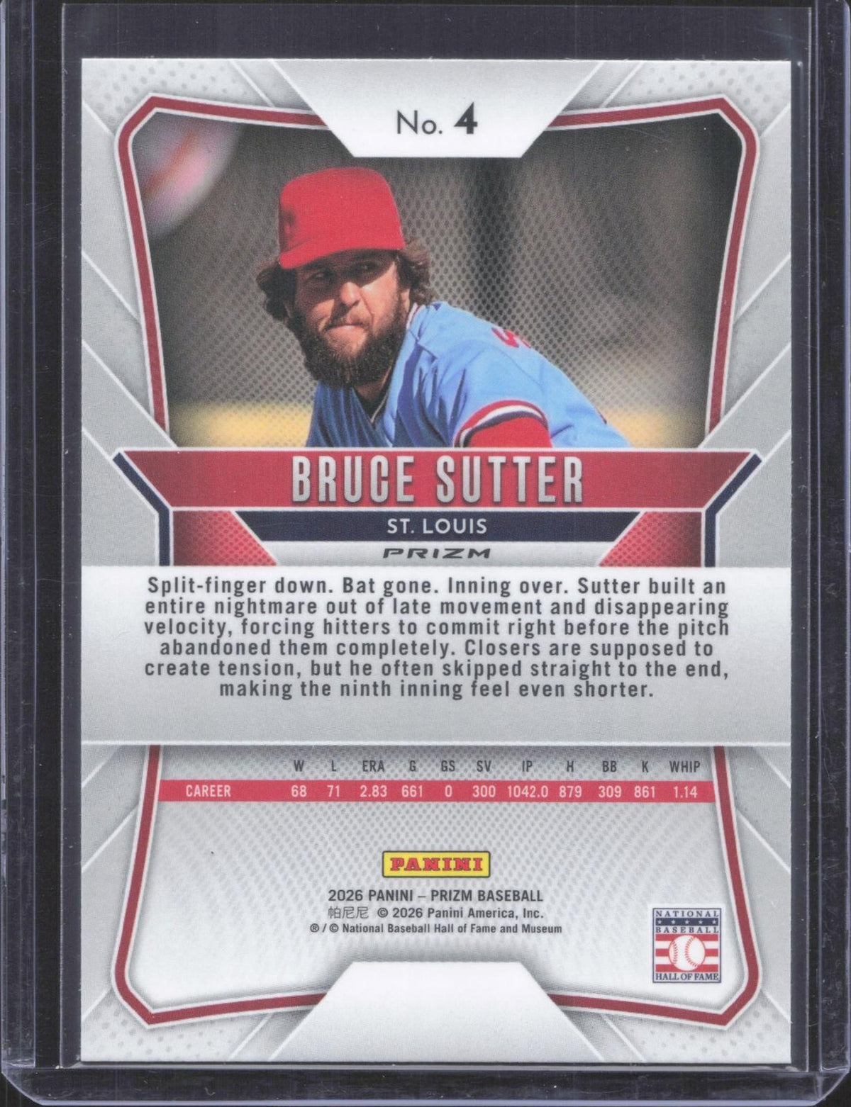 Prizm 2026 Panini Prizm Bruce Sutter #4