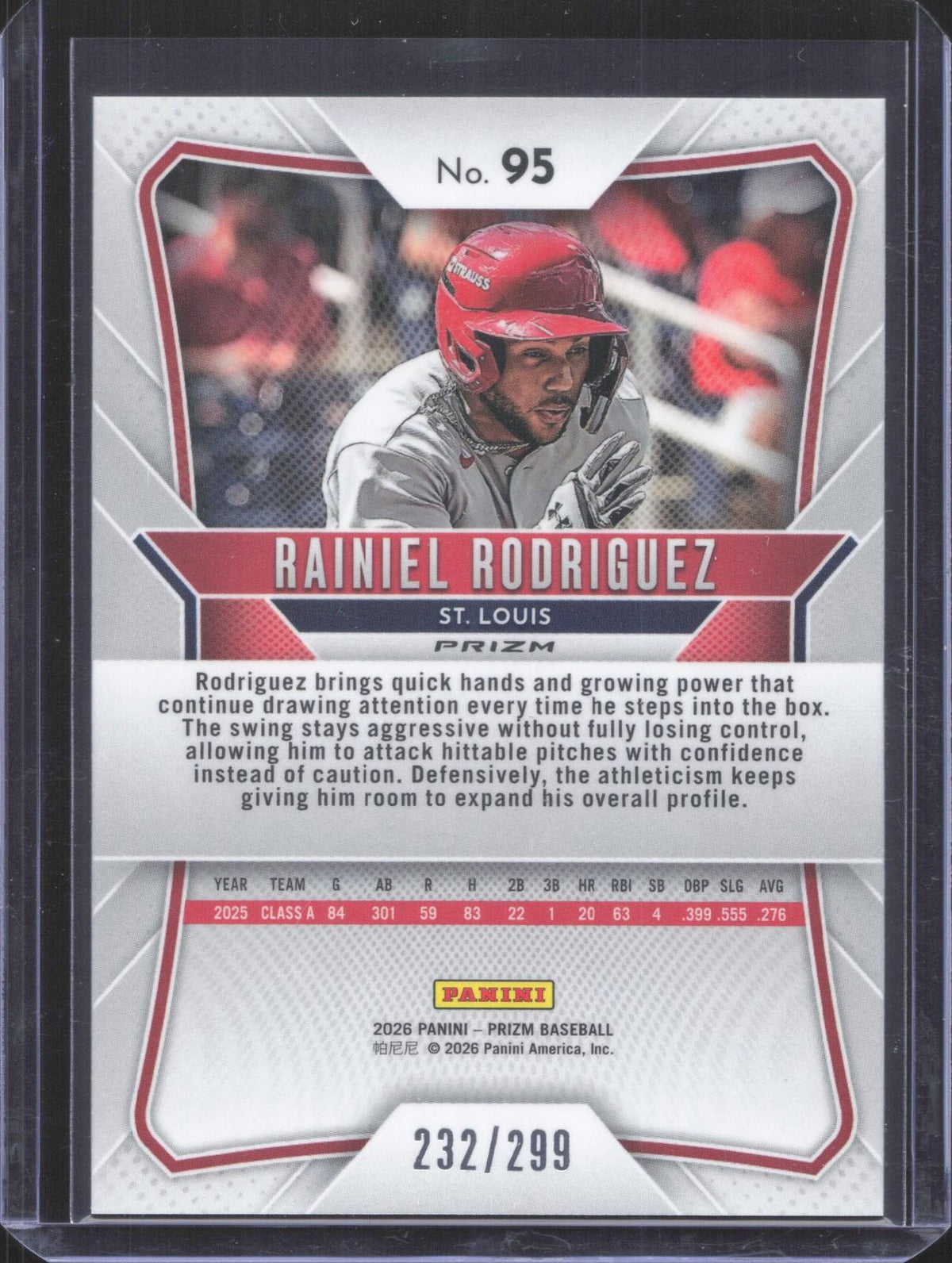 2026 Panini Prizm Rainiel Rodriguez #95 232/299