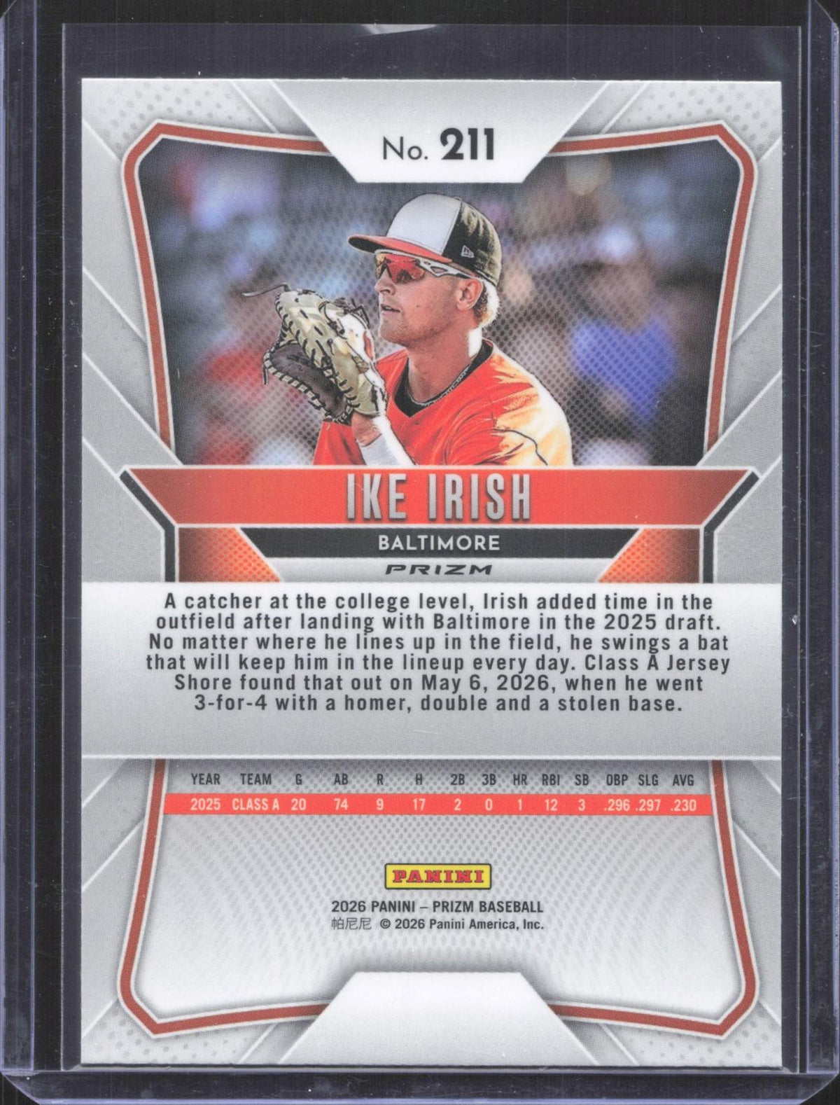 2026 Panini Prizm Ike Irish Red Prizm