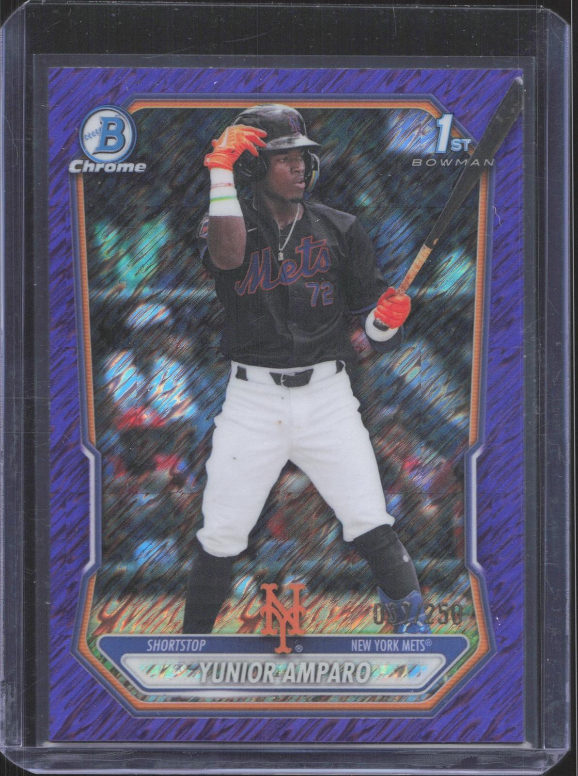 #BCP-232 Topps 2026 Bowman Chrome Yunior Amparo Purple Refractor 37/250
