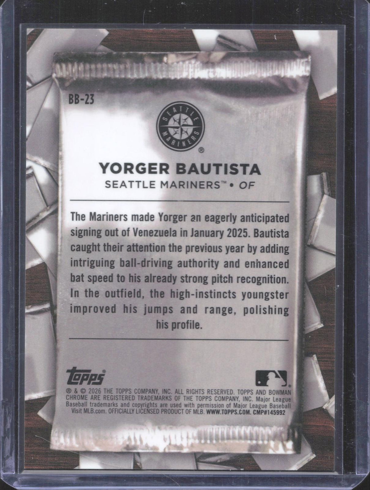 2026 Bowman Chrome Alex Freeland #BB-1 Big Break! Gold Refractor3/50