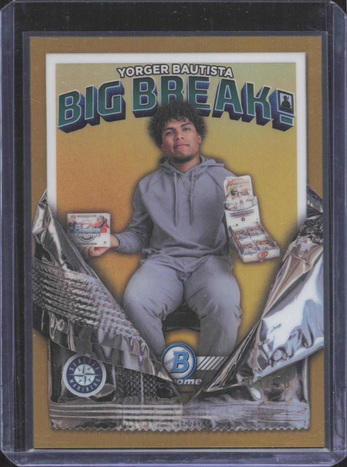 2026 Bowman Chrome Alex Freeland #BB-1 Big Break! Gold Refractor3/50