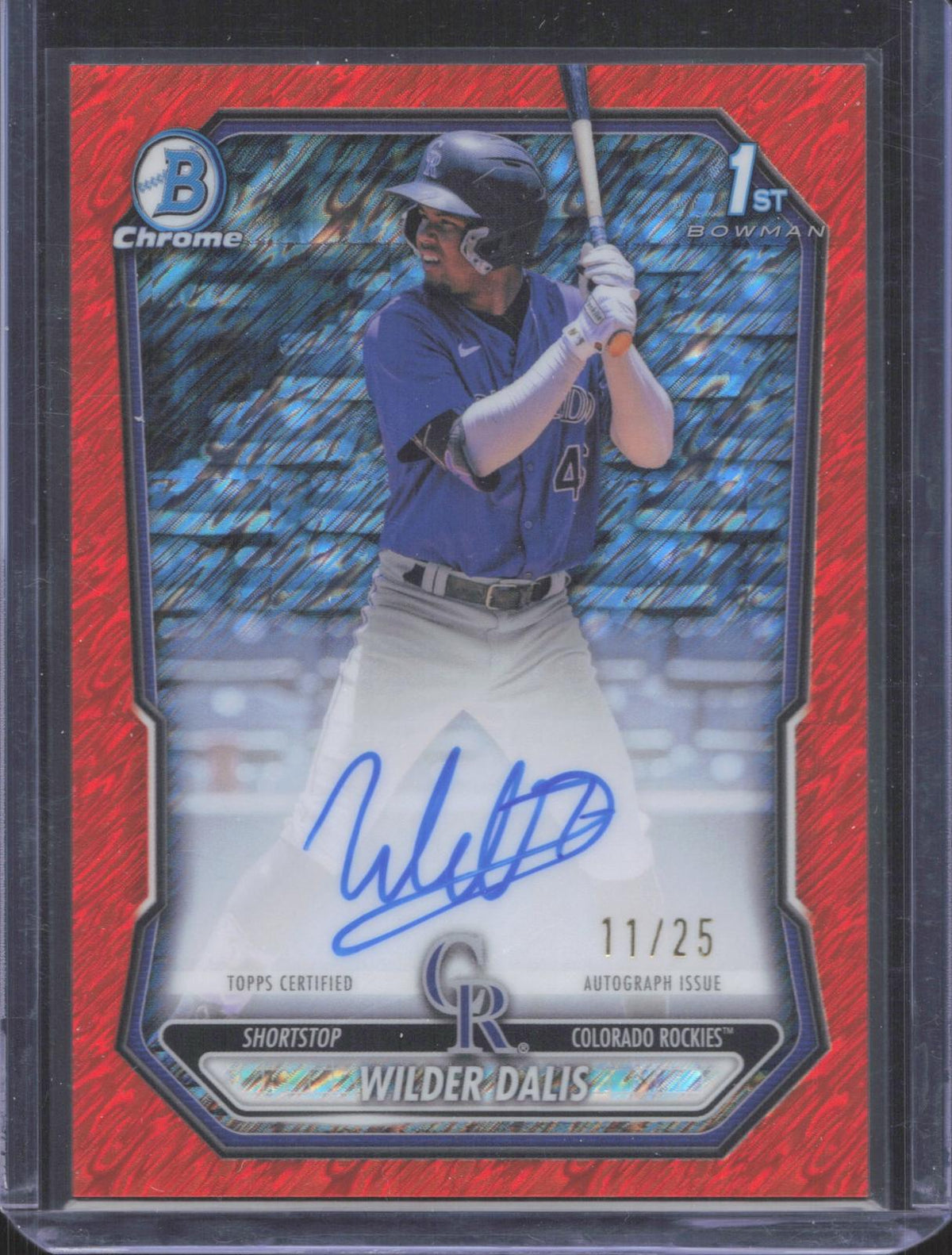 2026 Bowman Chrome Wilder Dalis #CPA-WD Prospect Autographs Orange 11/25