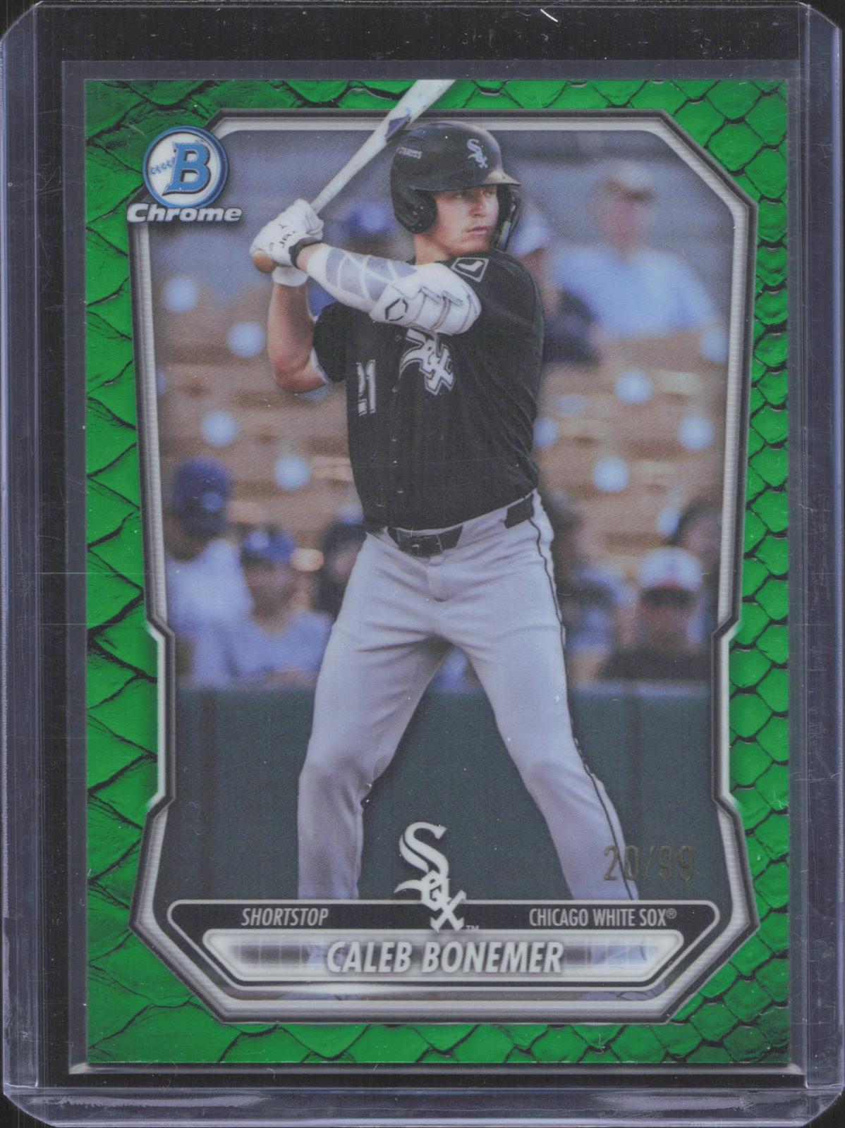 2026 Bowman Chrome Caleb Bonemer #BCP-218 Prospects Green Geometric Ref 20/99