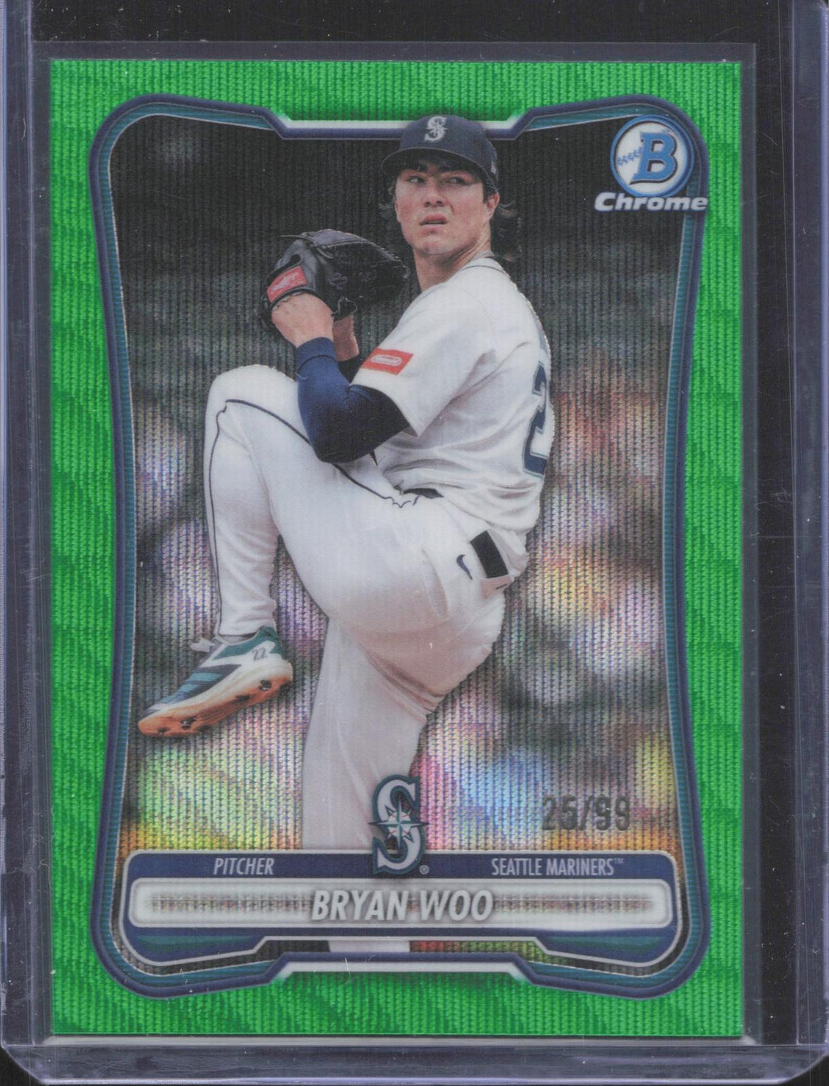 2026 Bowman Chrome Bryan Woo #49 Green Refractor 25/99