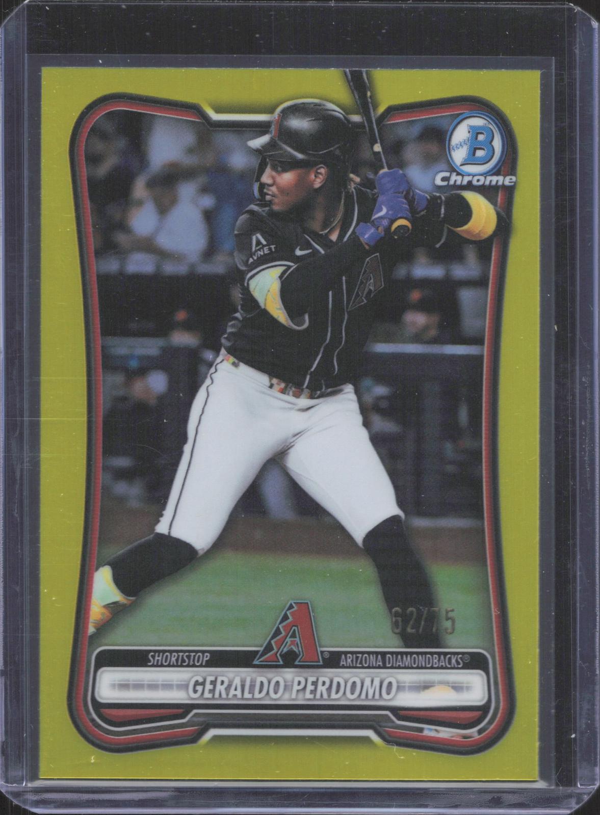 2026 Bowman Chrome Geraldo Perdomo #22 Yellow Refractor 62/75