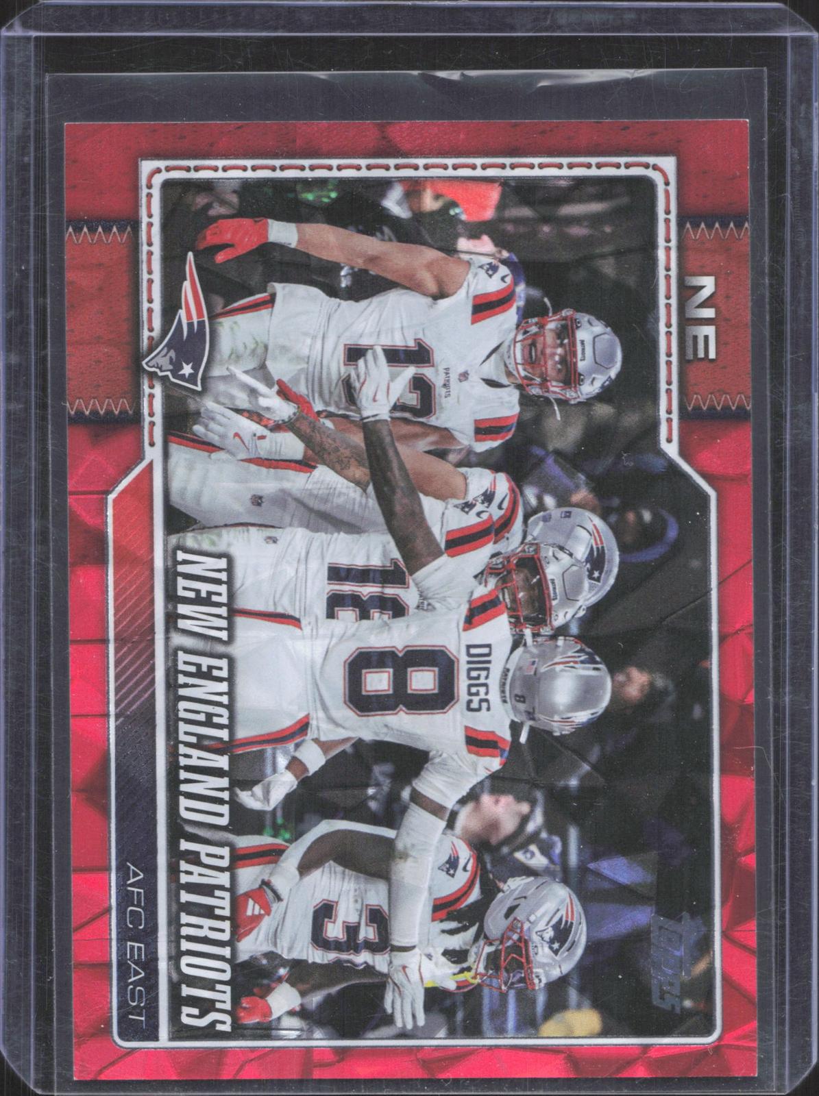 2026 Topps Flagship New England Patriots #278 Red Diamante Foil 1/5