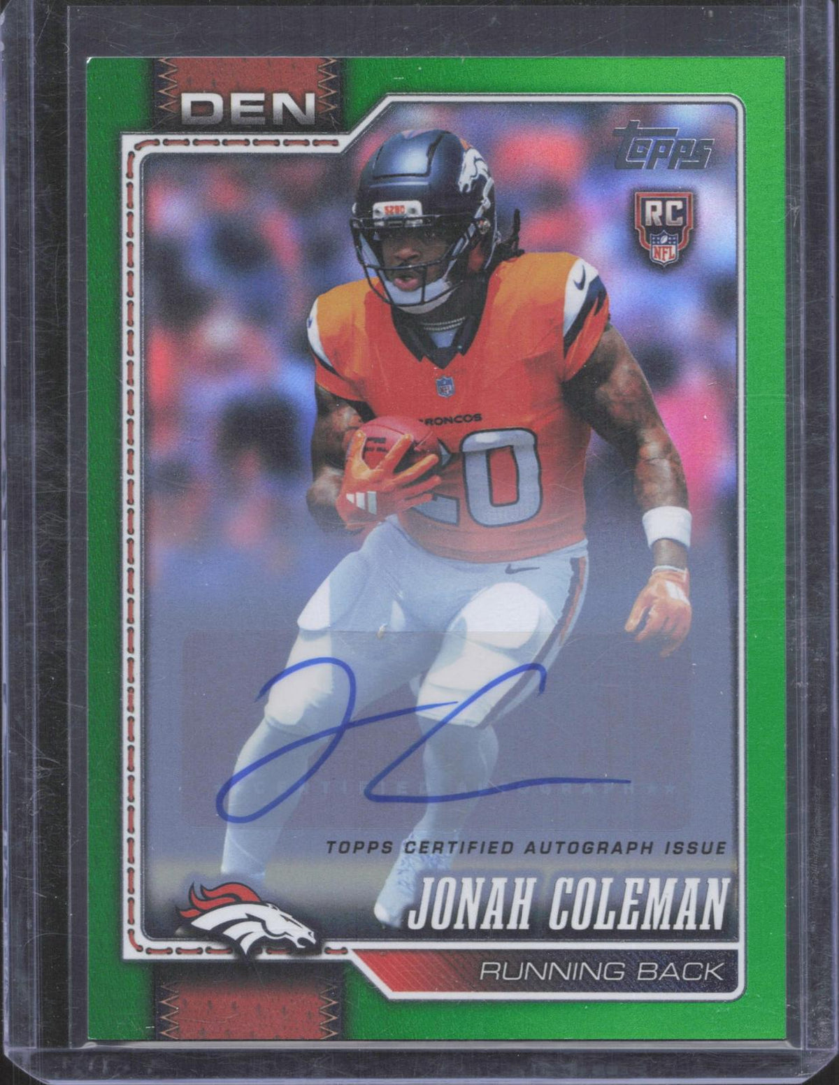 2026 Topps Flagship Jonah Coleman #312 Auto