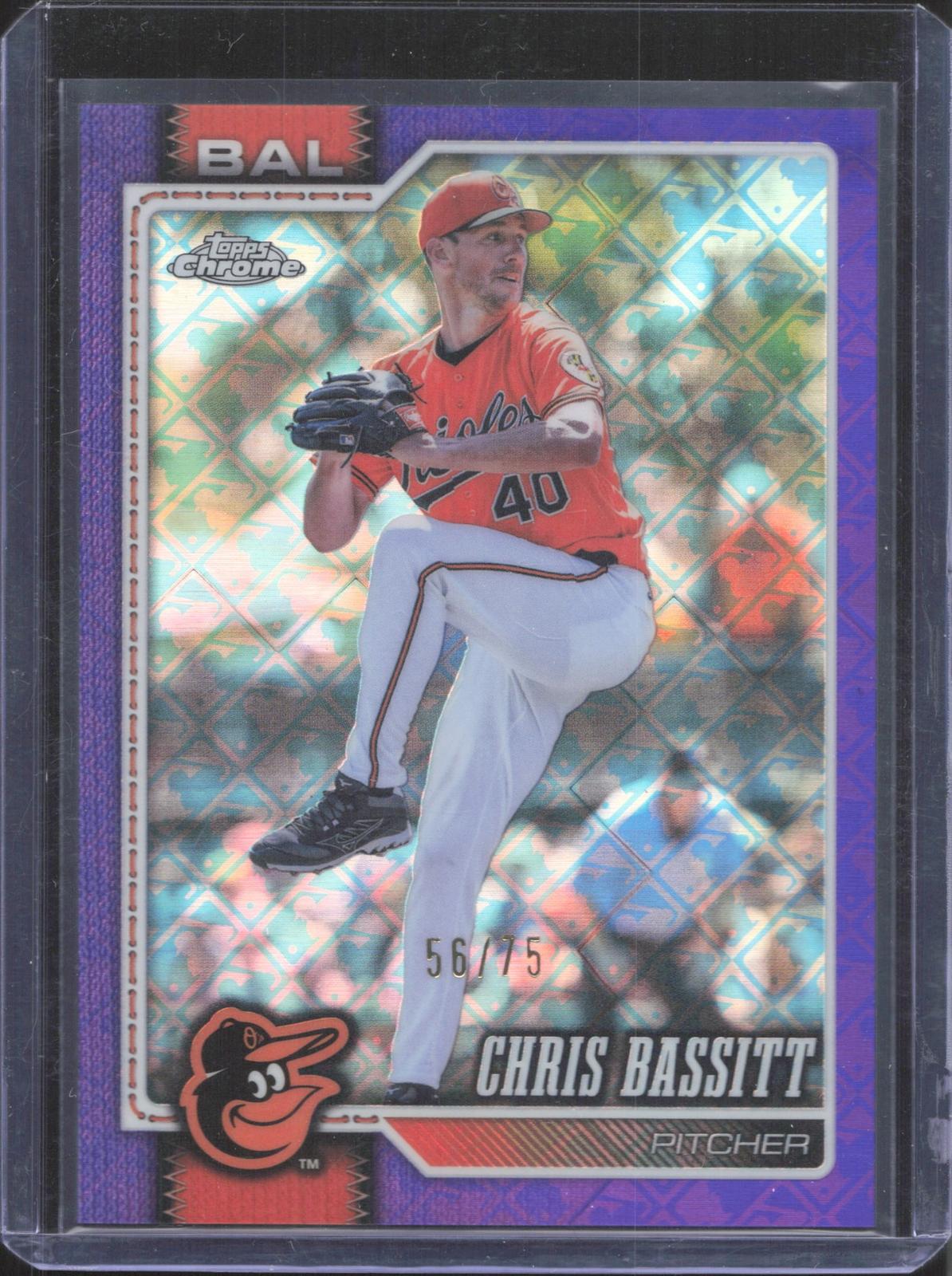 2026 Topps Chrome Chris Bassitt #42 Purple Wave Refractor 56/75