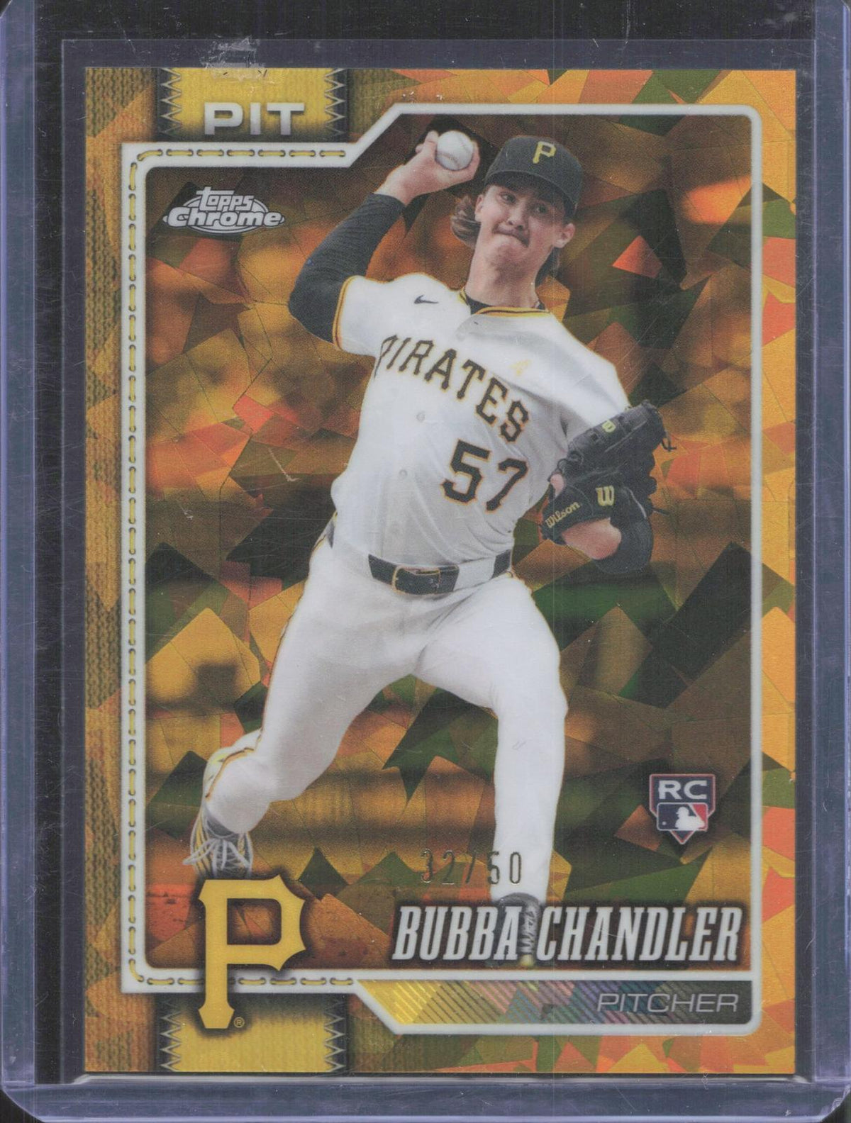 2026 Topps Chrome Bubba Chandler #93 Gold Geometric Refractor 32/50