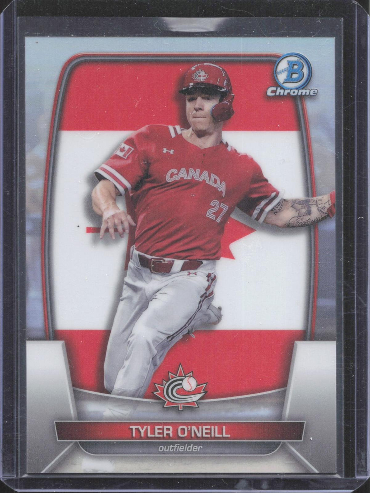 2023 Bowman Chrome Tyler O'Neill #WBC-6 WBC Flag Refractor 165/499
