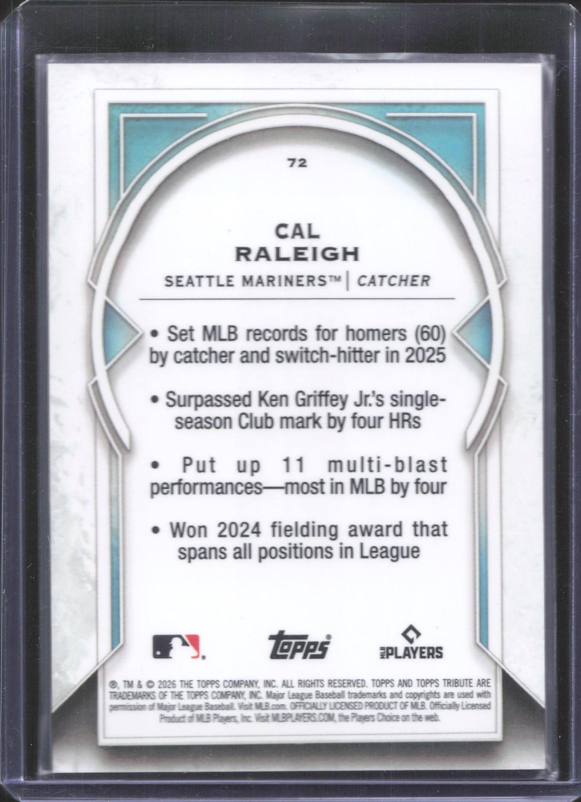 Topps 2026 Topps Tribute Cal Raleigh #72
