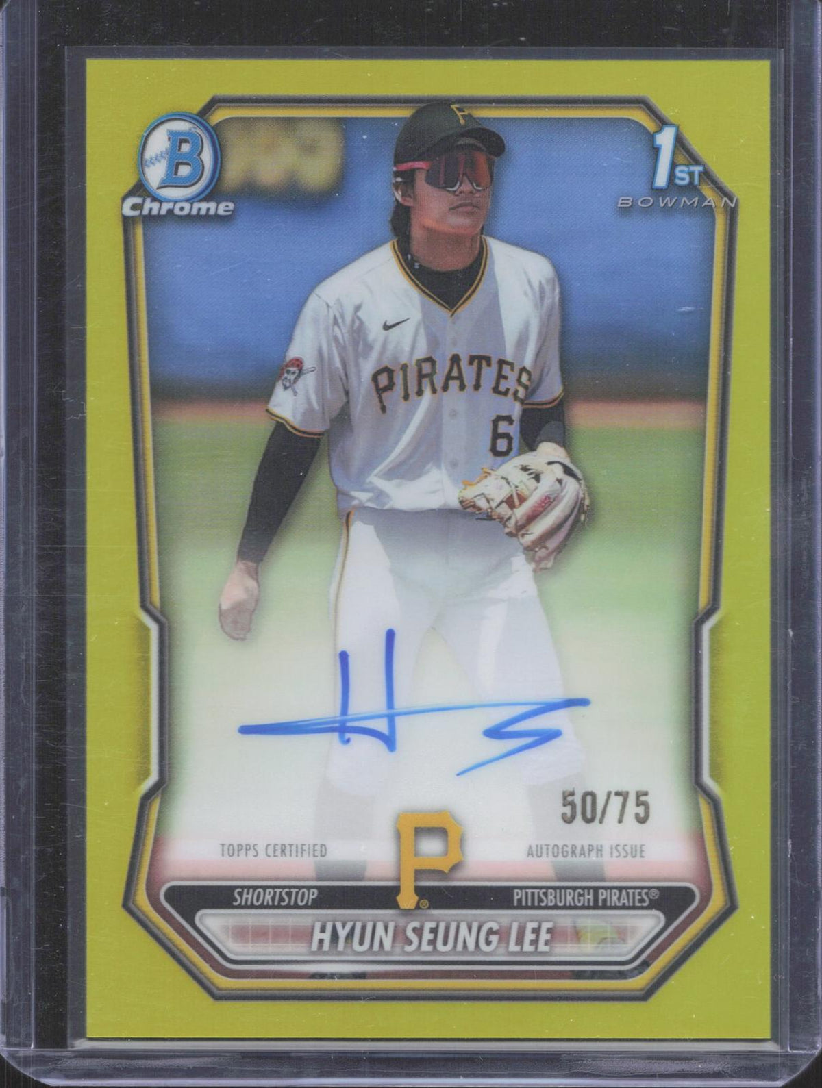2026 Bowman Chrome Hyun Seung Lee #CPA-HL Prospect Autographs Yellow Refractor