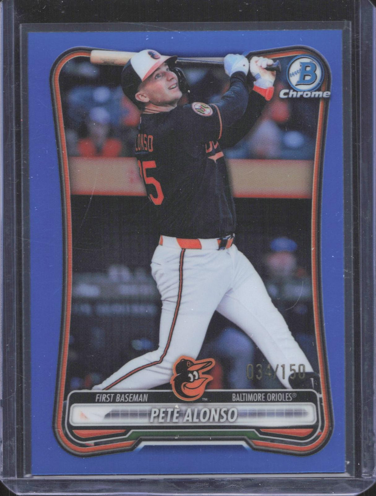 2026 Bowman Chrome Pete Alonso #99 Blue Refractor 34/150