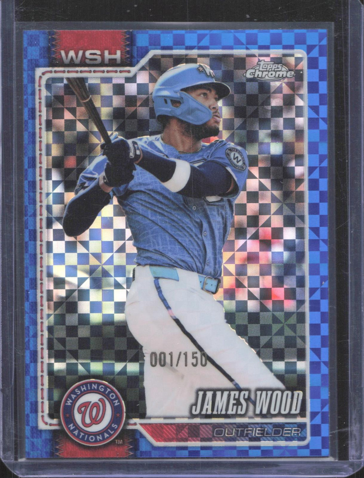 2026 Topps Chrome James Wood #128 Blue X-Fractors 1/150
